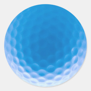 Golf Ball Texture Dimples Arctic Blue Classic Round Sticker