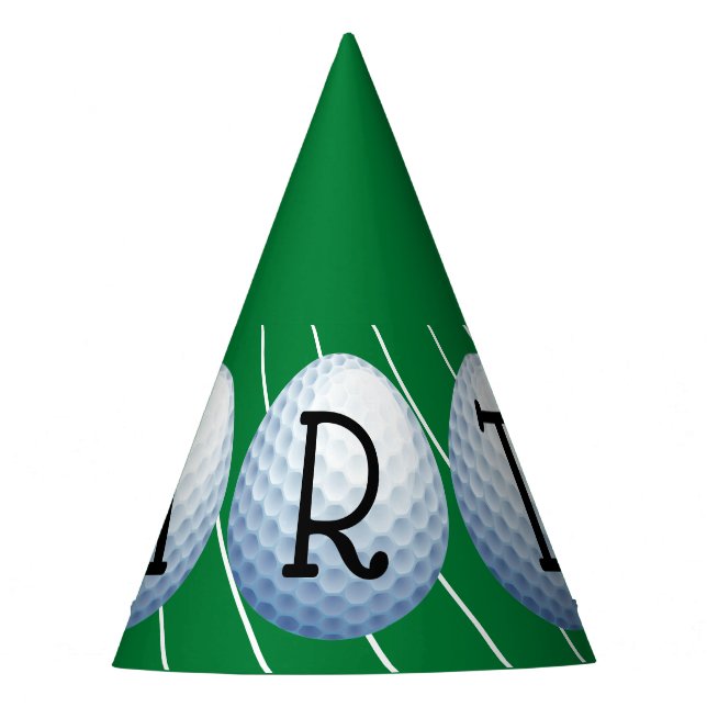 Golf Ball Themed Party Hat (Front)