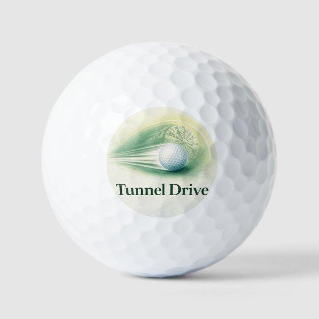 Golf Ball | Tunnel Drive Speed Trail Design (Front)