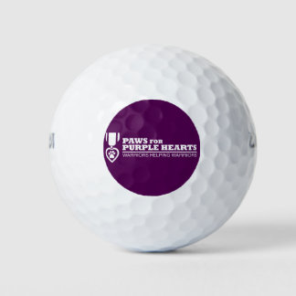 Golf Ball - White Logo on Purple