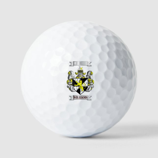 Golf Ball Williams UK Surname Shield (Front)