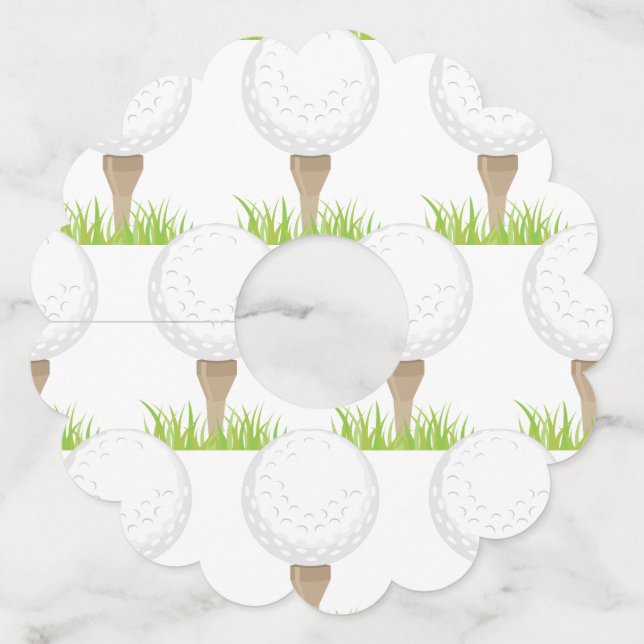 Golf Ball Wine Glass Tag (Front)