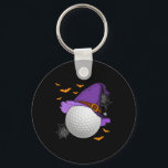 Golf Ball Witch Hat Pumpkin Spooky Halloween Costu Key Ring<br><div class="desc">Golf Ball Witch Hat Pumpkin Spooky Halloween Costume</div>