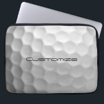 Golf Ball with Custom Text Laptop Sleeve<br><div class="desc">Customize this Golf Ball image with Text of your choosing.  Unique design for the casual golfer to the professional at Heart. Classy and unique,  this will surely impress your golfing buddies at the next tournament.</div>