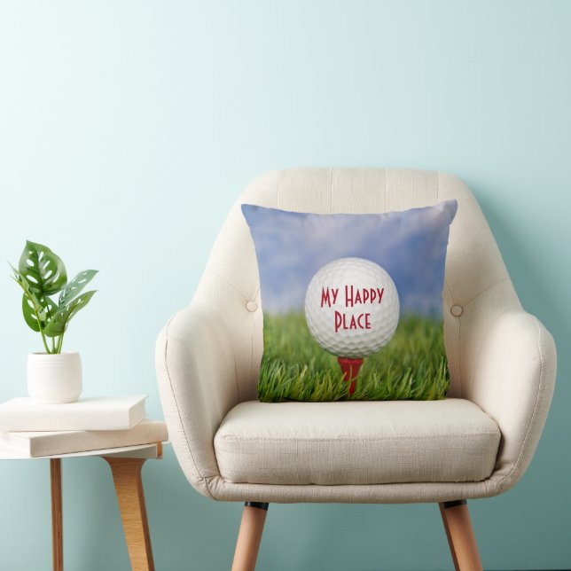 Golf Ball With Text Cushion (Chair)