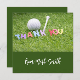 Golf Ball with word Thank you for Golfer