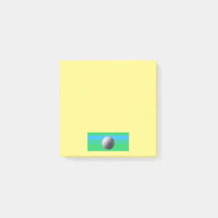 Golf Ball yellow 3x3 note pads