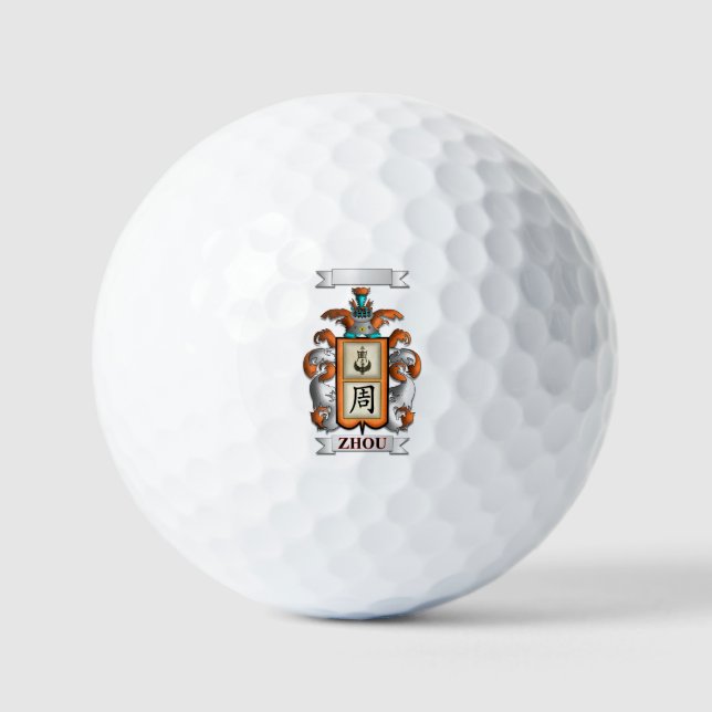 Golf Ball Zhou Surname And Shield (Front)