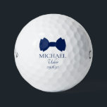Golf Balls<br><div class="desc">These golf balls are a great favour for the ushers in your wedding. If all your wedding party will be wearing suits with bow ties this design with a traditional double bow tie in blue would be perfect. They'd be great for a bachelor party or weekend. The job title can...</div>