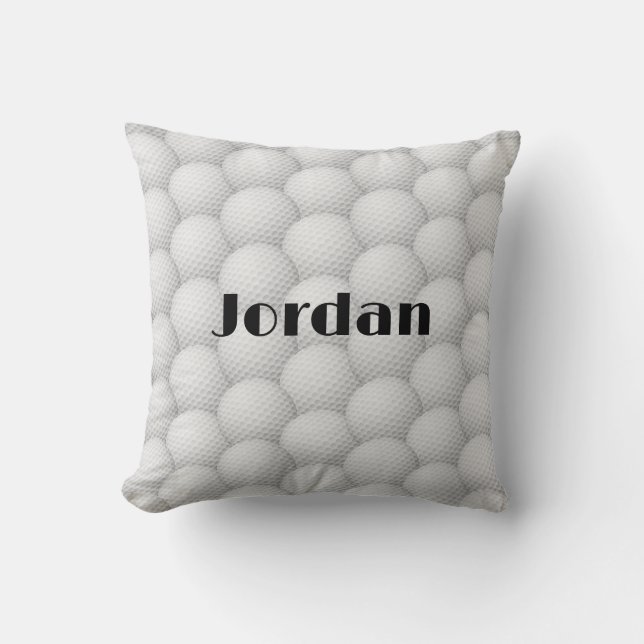 Golf Balls Abstract Design Throw Pillow (Front)