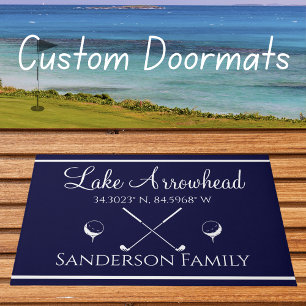 Golf balls and clubs Golfer's decor Doormat