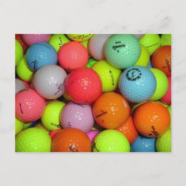 Golf Balls And More Golf Balls Postcard (Front)