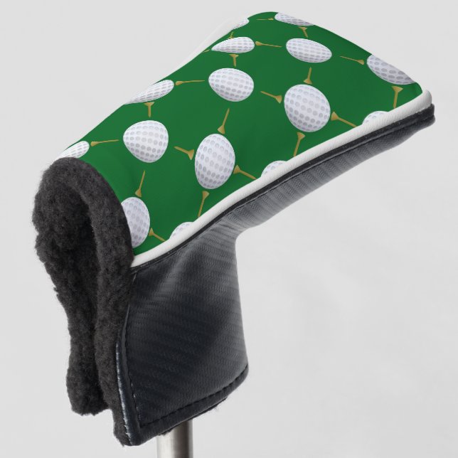 Golf balls and Tees Head Cover (3/4 Front)