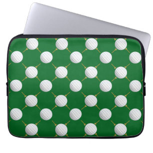 Golf balls and Tees on Green Laptop Sleeve