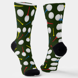 Golf Balls and Tees Patterned Golfing Socks