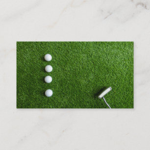 Golf Balls are on green grass Business Card