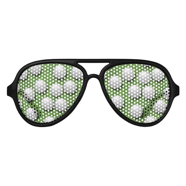 Golf Balls Aviator Sunglasses (Front)