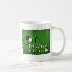 golf balls coffee mug