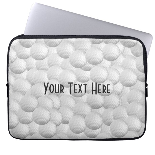 Golf Balls custom laptop sleeves (Front)