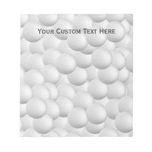 Golf Balls custom notepad