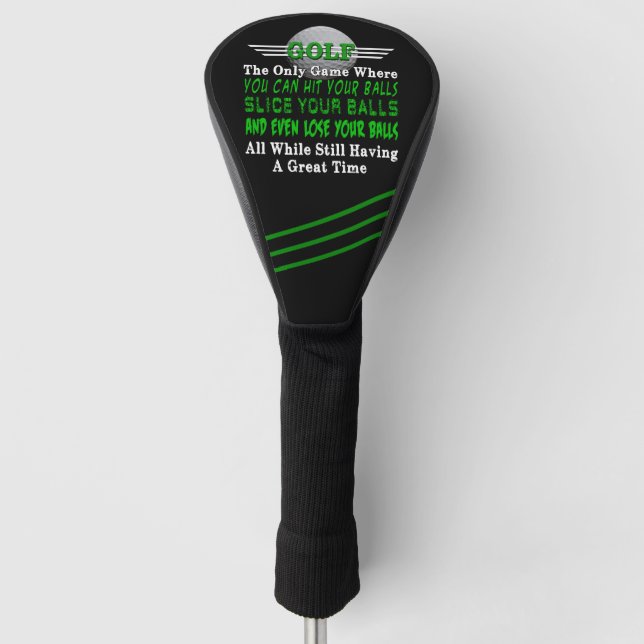 Golf Balls Humour Head Cover (Front)