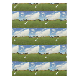 Golf Balls Lined Up To Flag, Tablecloth