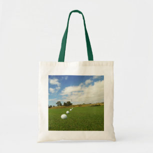 Golf Balls Lined Up to Flag, Tote Bag