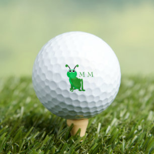 Golf Balls Monogrammed Grasshopper Design