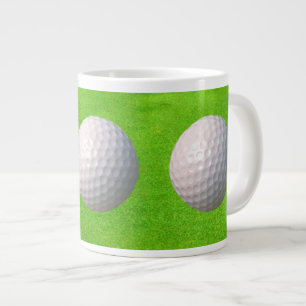 Golf Balls on Greens Golfer Large Coffee Mug