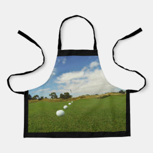 Golf Balls On The Green, Kids Full Print Apron