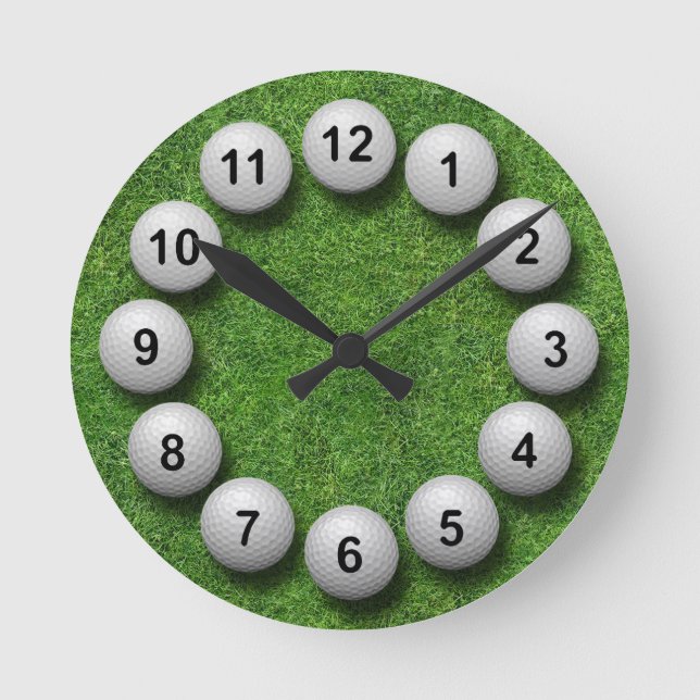 Golf Balls Round Clock (Front)