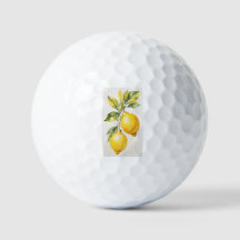 Golf Balls with elegant lemon image