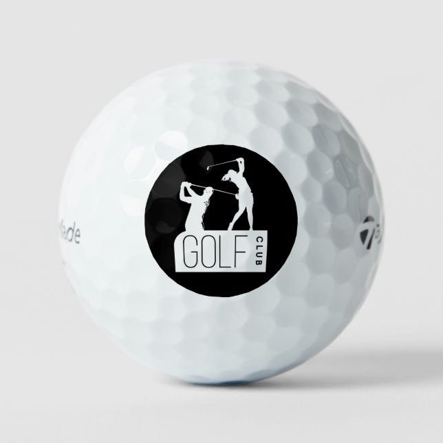 Golf balls with golfers in black (Front)