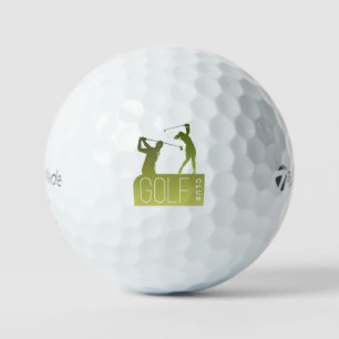 Golf balls with golfers in green