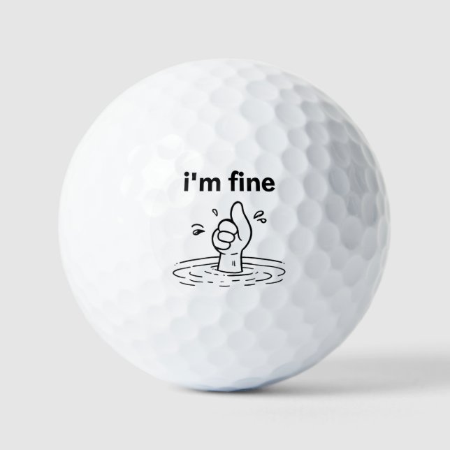 Golf balls with humor. (Front)