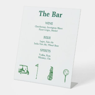 Golf Bar Pedestal Sign