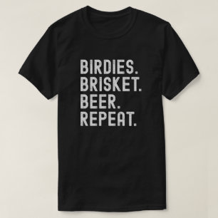 Golf BBQ Birdies Brisket Beer Funny Golf Gift Mens T-Shirt