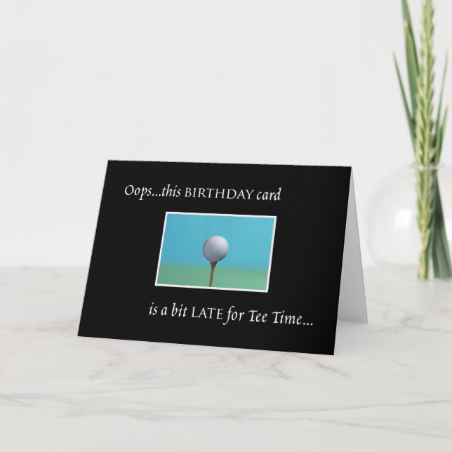 Golf - Belated Birthday Card (Front)