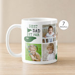 Golf BEST DAD BY PAR 7 Photo Collage Coffee Mug<br><div class="desc">Create a unique photo collage mug for the golfer Dad utilising this easy-to-upload photo collage template with 7 pictures and the funny golf saying title BEST DAD BY PAR in green and black. Makes a memorable, meaningful father gift for his birthday, Father's Day or a holiday. ASSISTANCE: For help with...</div>