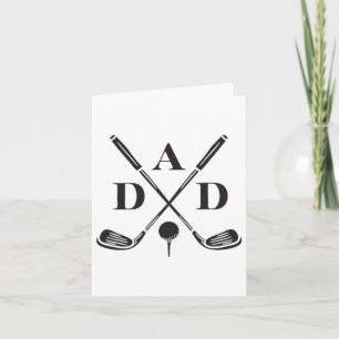 Golf Best Dad By Par Daddy Golfer Father's Day Gol Card