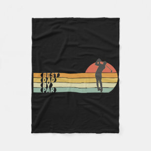 Golf - Best Dad By Par - Father's Day Golf Fleece Blanket