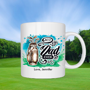 Golf Best Dad Father's Day Personalised Coffee Mug