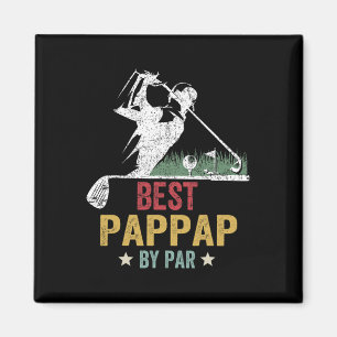 Golf Best Pappap By Par Grandpa Golfer Father's Da Magnet