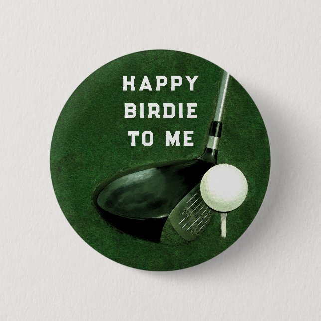 Golf Birdie 6 Cm Round Badge (Front)