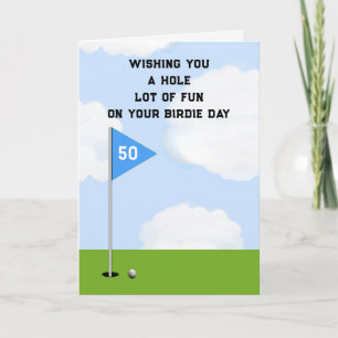 Golf Birthday Card