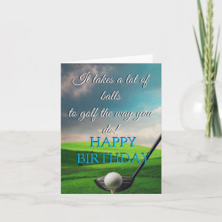 Golf Birthday Card