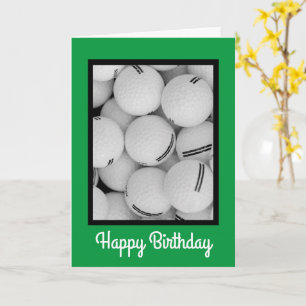 Golf Birthday Card, 5" x 7" Folded Birthday Card