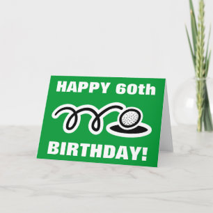 Golf Birthday card   Customizable