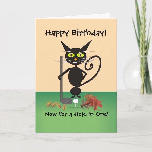 Golf Birthday Greeting Card (Front)