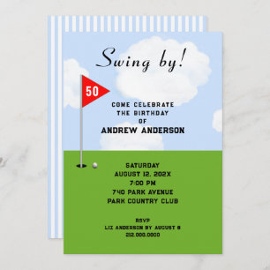 Golf Birthday Invitations